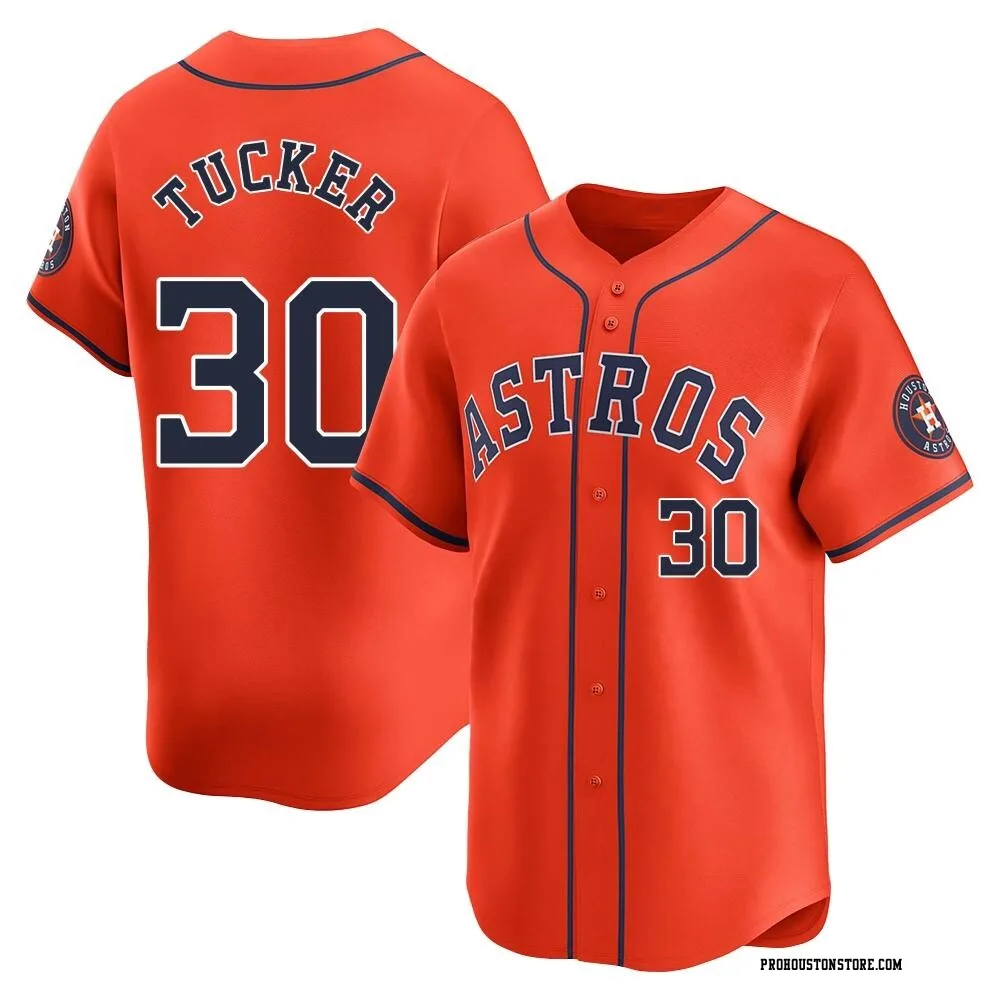 Kyle Tucker Men's Limited Houston Astros Orange Alternate Jersey Houston Store
